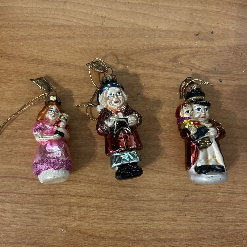 3 Vtg Thomas Pacconi Glass Christmas Tree Ornament